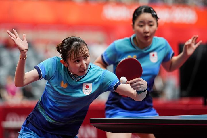 早田ひな、張本美和（C）Getty Images