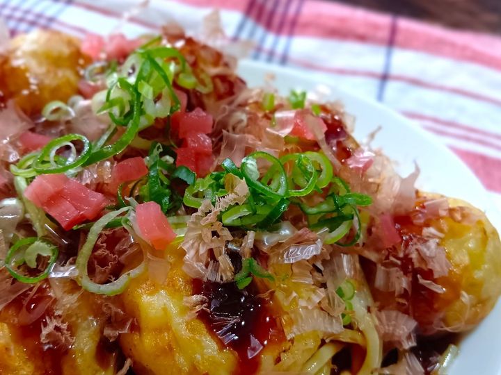 節約レシピ！ボリューム満点！たこ焼きがドーン！マヨたこ焼きスパゲティー