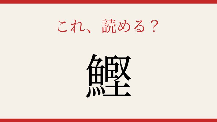 【難読漢字】読めたら漢字マスター！魚へんの難しい一文字の問題画像