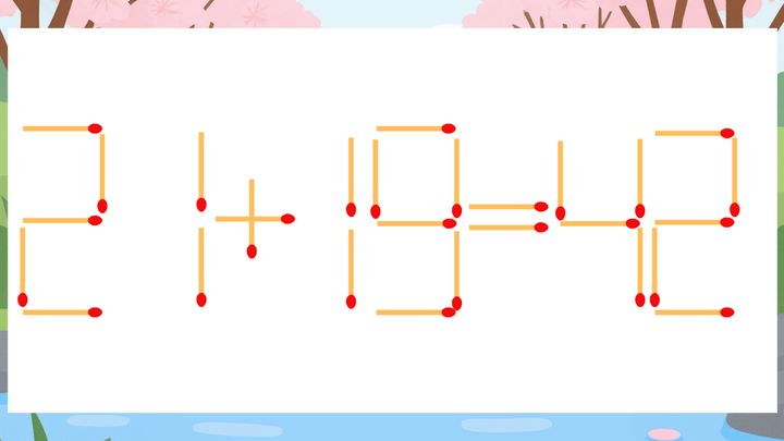 【マッチ棒クイズ】1本だけ動かして正しい式に：21+19=42？の問題画像
