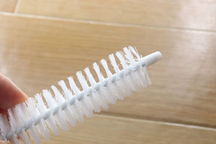 パイプクリーナーのブラシ先端部分のアップ