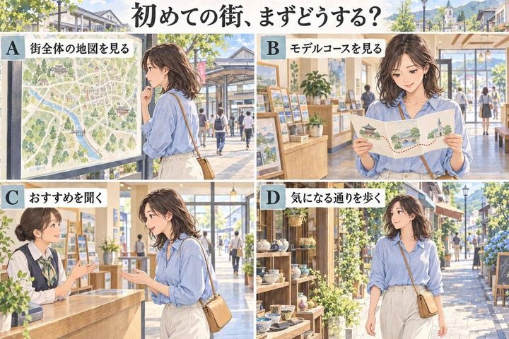 【心理テスト】初めての街、まずどうする？あなたの「新しいことへの取りかかり方」をチェック