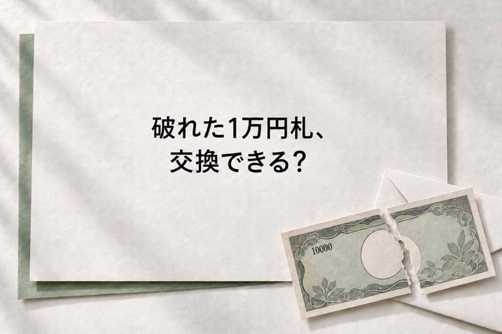 破れた１万円札、交換できる？半分なくした場合と、破片がそろっている場合の違い
