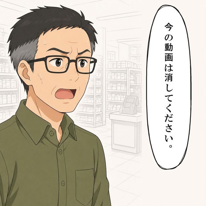 男性は周囲の人も映る動画を消すよう求めます