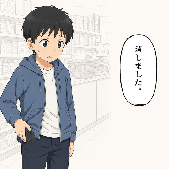 少年は動画を消したと伝えてスマホをしまいます