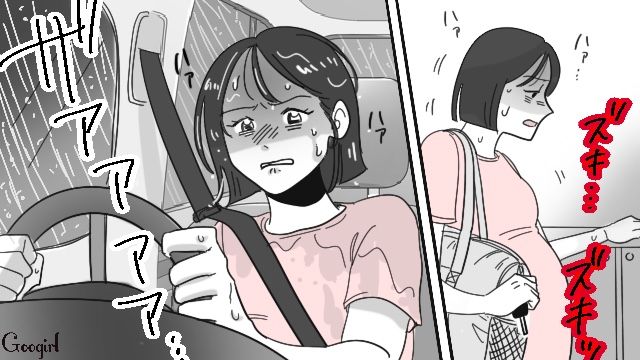 「俺は二日酔いなんだ…」陣痛がきた妻が、大雨の中一人で病院に行った話