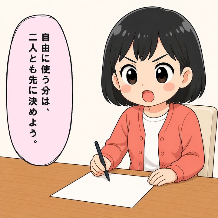 妻は双方のお小遣いと事前相談のルールを提案します