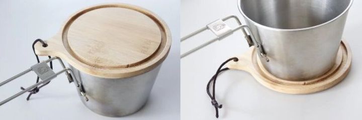 シェラカップの蓋とコースターとして使う3WAY OD缶スタンド