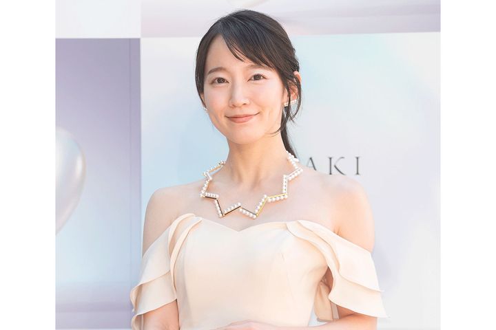 吉岡里帆さん（2024年4月25日撮影、時事通信フォト）