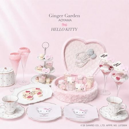 【東京都港区】ハローキティ×大人可愛い世界観！「Hello Kitty Pink Fur Afternoon Tea」開催