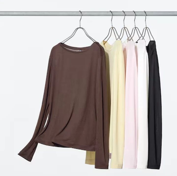 【UNIQLO(ユニクロ)】1,990円で着こなし無限大！重ね着からワンショル風まで叶うシアーTが万能すぎる_1