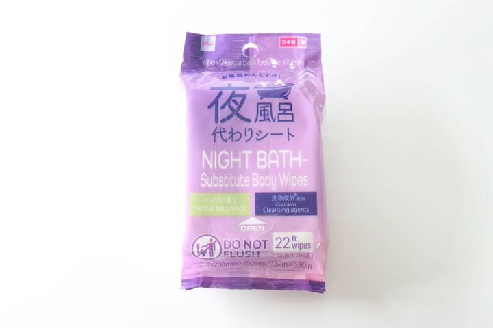 ダイソー夜風呂代わりシートのパッケージ全体