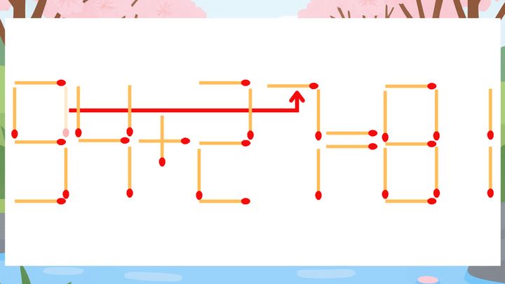 【マッチ棒クイズ】1本だけ動かして正しい式に：94+21=81？の解答画像