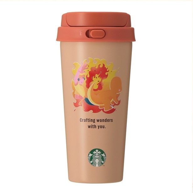 「Pokemon + STARBUCKS ステンレス TOGO ボトル 473ミリリットル ヒトカゲ」(6600円) (C)Pokemon. (C)Nintendo／Creatures Inc.／GAME FREAK inc.