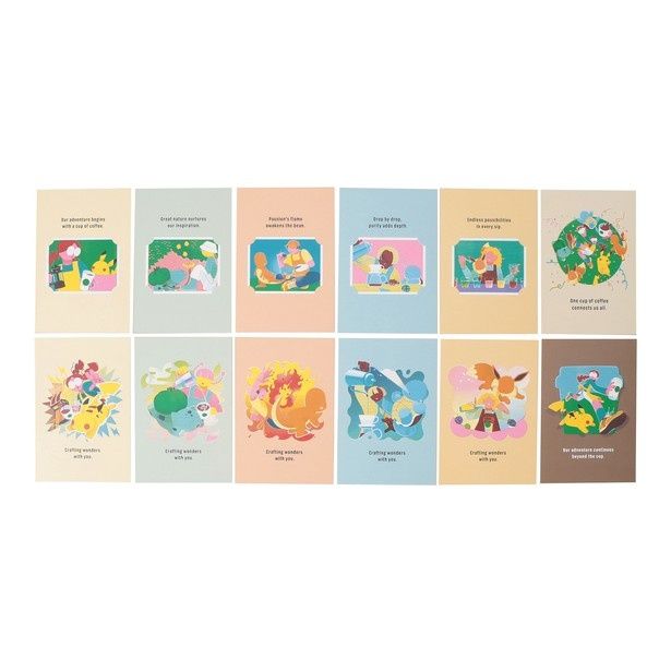 「Pokemon + STARBUCKS アートポストカードセット」(2000円) (C)Pokemon. (C)Nintendo／Creatures Inc.／GAME FREAK inc.