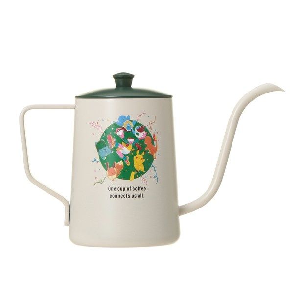 背面に「コーヒーコネクション」のアートワークを配した「Pokemon + STARBUCKS SSケトル コーヒーコネクション 550ミリリットル」 (C)Pokemon. (C)Nintendo／Creatures Inc.／GAME FREAK inc.
