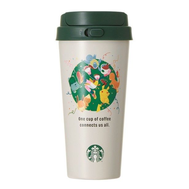 「Pokemon + STARBUCKS ステンレス TOGO ボトル 473ミリリットル コーヒーコネクション」(6600円) (C)Pokemon. (C)Nintendo／Creatures Inc.／GAME FREAK inc.