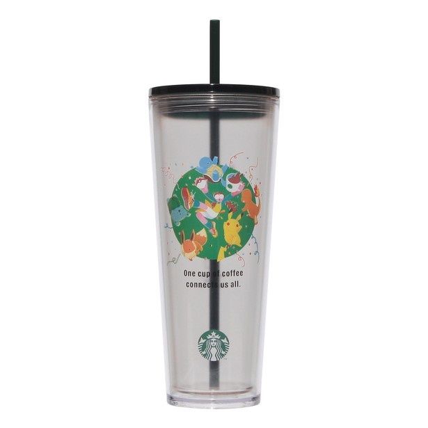 「Pokemon + STARBUCKS コールドカップタンブラー 710ミリリットル コーヒーコネクション」(4000円) (C)Pokemon. (C)Nintendo／Creatures Inc.／GAME FREAK inc.