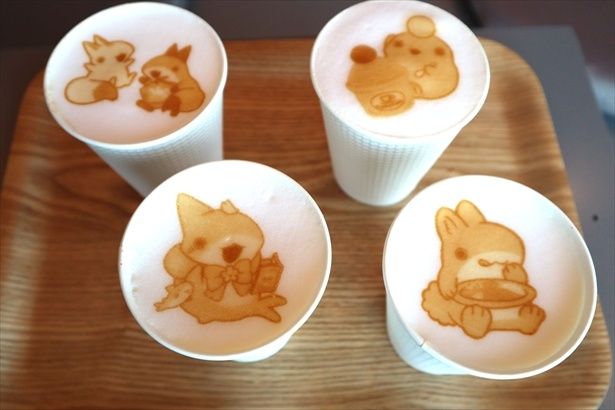 KadoCafe「コラボプリントラテ」(4種・各800円)