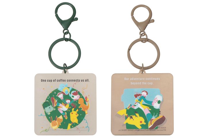 【オンラインストア限定】（左から）「Pokémon + STARBUCKS アクリルチャーム コーヒーコネクション/コーヒーアドベンチャー」各1500円