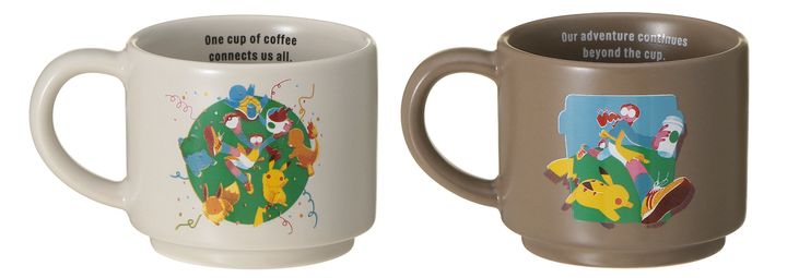 【オンラインストア限定】（左から）「Pokémon + STARBUCKS スタッキングデミマグ」89ml コーヒーコネクション/コーヒーアドベンチャー 各2200円
