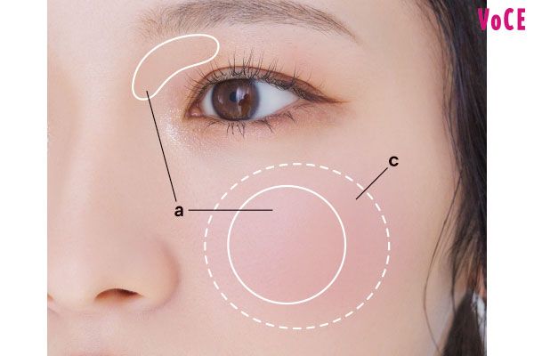 血色を顔の下半分中心にふわり、バブみと小顔効果を引き出して