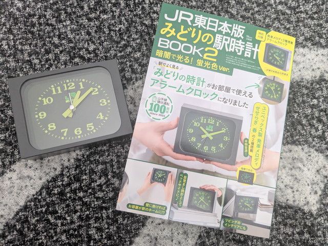 本誌の表紙とアラームクロックを並べた全体写真