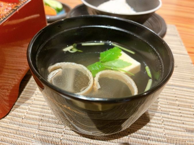 うなぎ竹栄 セットのお吸い物