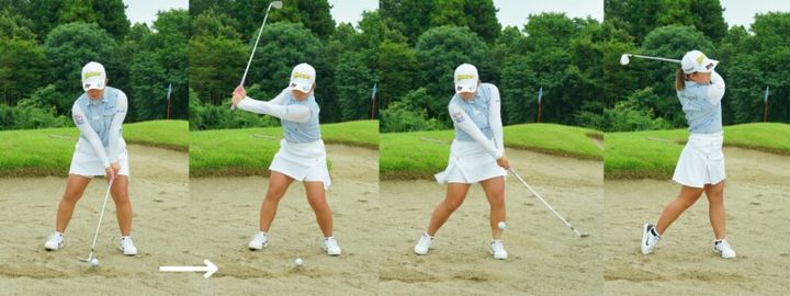 苦手なバンカーは“砂山を作って”克服！女子プロが実践する練習法をレッスン