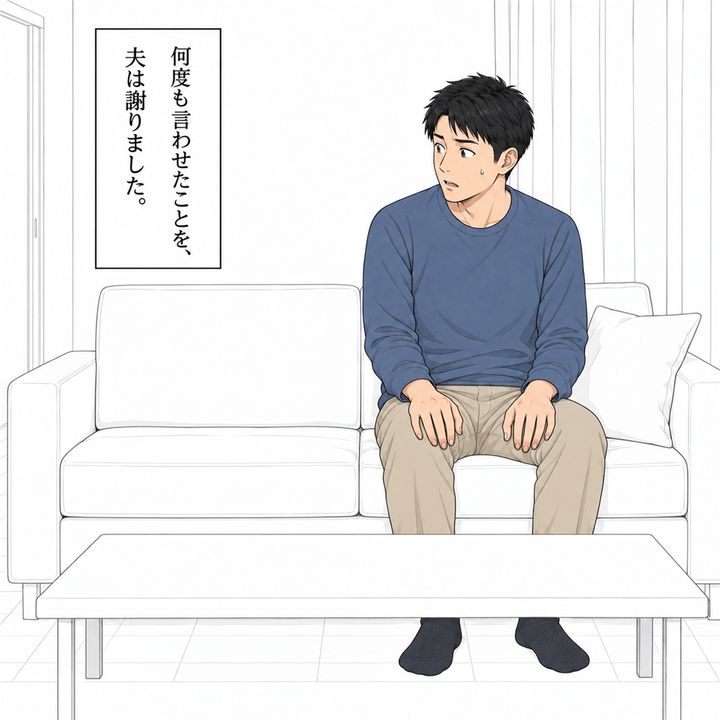 何度も心配を伝えさせたことを、夫は謝ります。