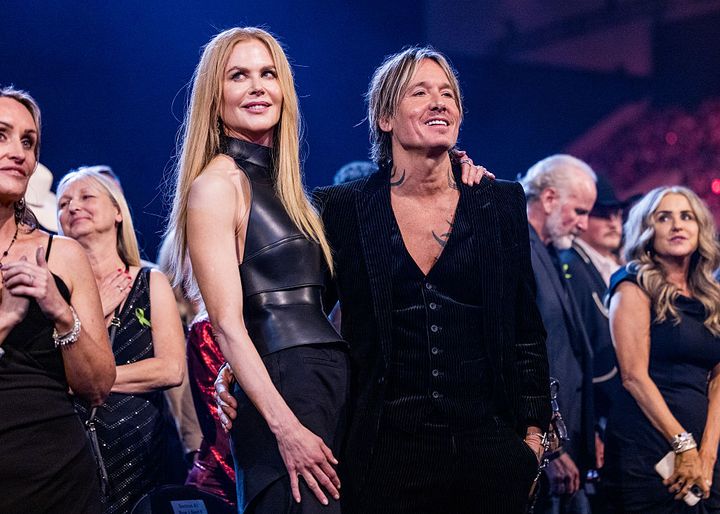 FRISCO, TEXAS - MAY 08: (L-R) Nicole Kidman and Keith Urban attend the 60th Academy of Country Music Awards at The Star in Frisco on May 08, 2025 in Frisco, Texas. (Photo by John Shearer/Getty Images for ACM)