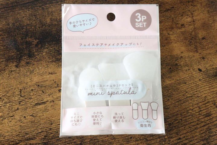 「ミニスパチュラ3Pセット」と書かれた商品のパッケージ全体