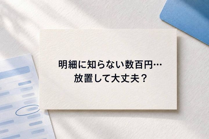 カード明細に身に覚えのない「数百円」…少額なら放置しても大丈夫？確認したい３つのこと