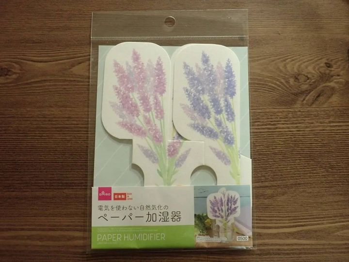 DAISO(ダイソー)：ペーパー加湿器(ラベンダー)