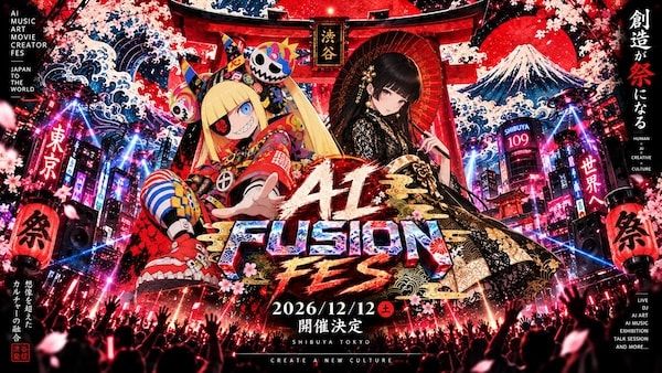 【東京都渋谷区】「AI FUSION FES」第2弾開催！AIイラスト・AI動画・AI音楽を軸としたリアルイベント