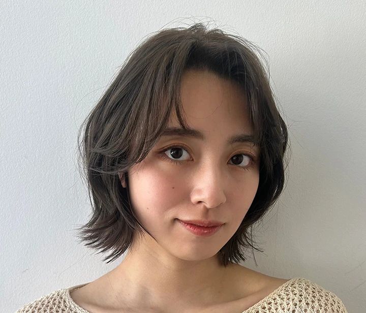 ナチュラルレイヤーボブ 正面