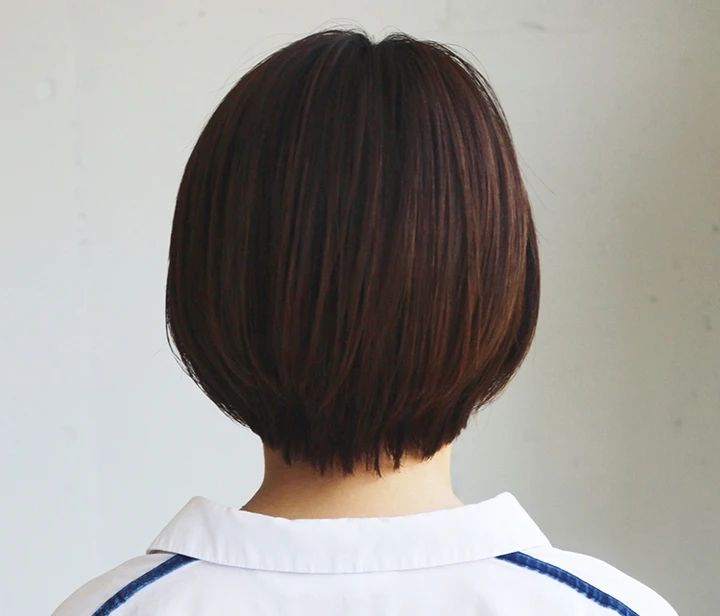丸みショートボブ バック
