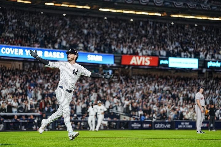 ダメ押し3ランを放ったヤンキースのコディ・ベリンジャー（C）Getty Images