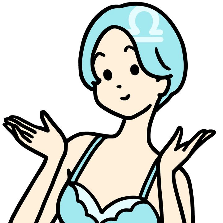 天秤座モチーフの女の子イラスト