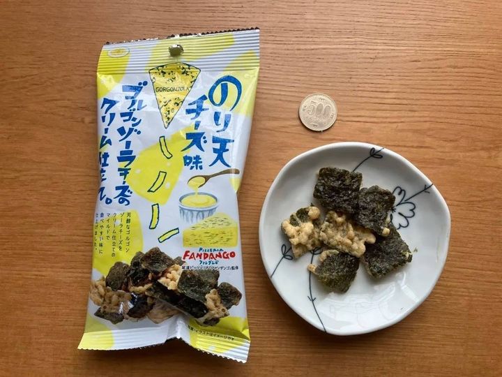 DAISO(ダイソー)：まるか食品 のり天チーズ味ゴルゴンゾーラチーズのクリーム仕立て 20g