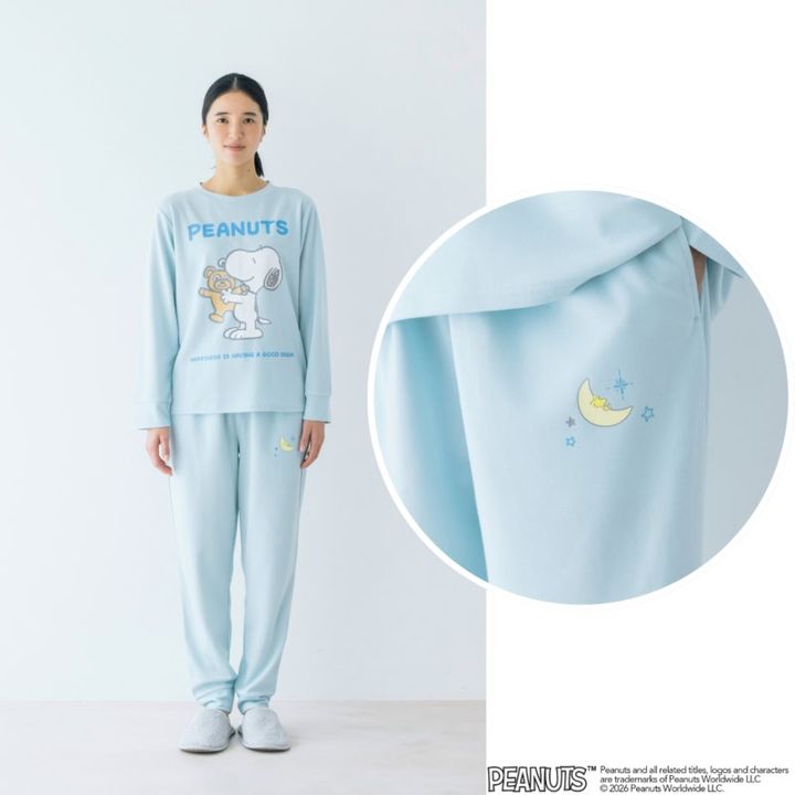 4サイズ展開だから 家族でおそろいも可能。SNOOPY 疲労回復ウエア／一般医療機器1万6900円（リカバリープロラボ）