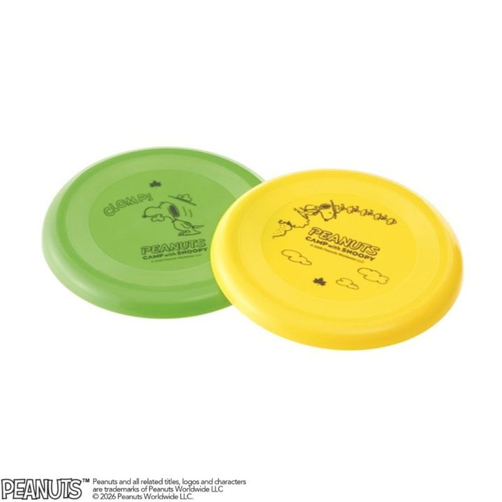 外遊びの選択肢が広がる。SNOOPYフリスビー［縦23×横23×厚さ1.5cm］各1320円（ロゴス）
