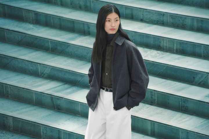 ウールブレンドハリントンジャケット￥7,990
