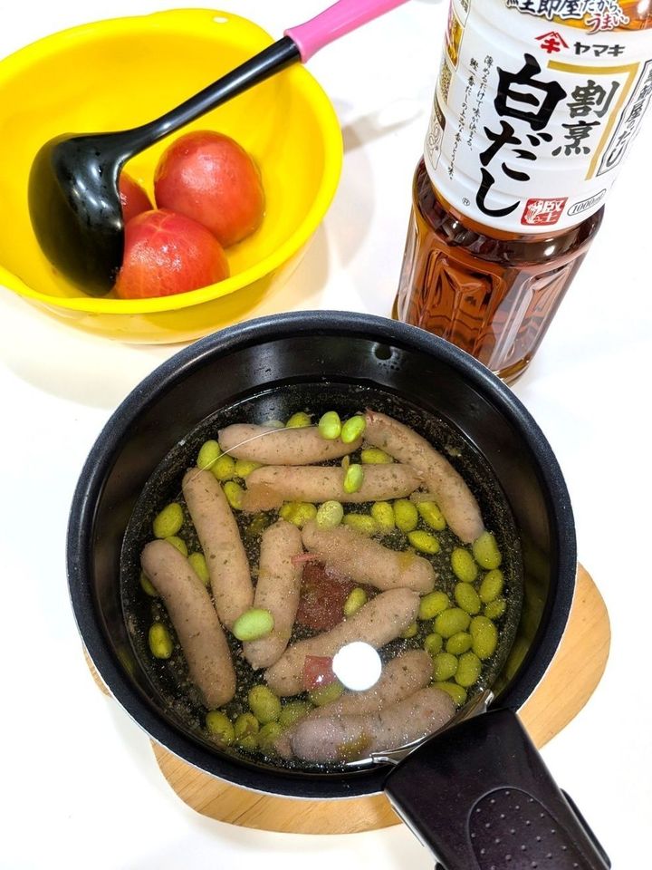 白だし＆レモンのさっぱり！トマトのせパスタ