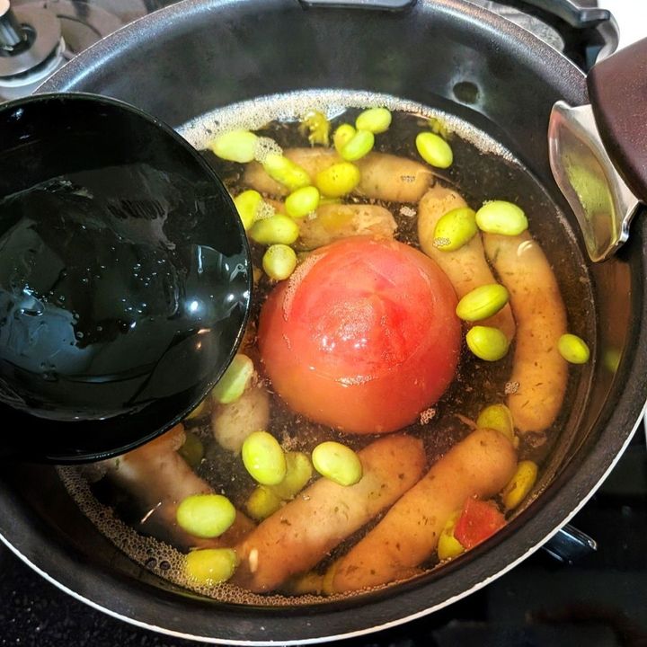 白だし＆レモンのさっぱり！トマトのせパスタ