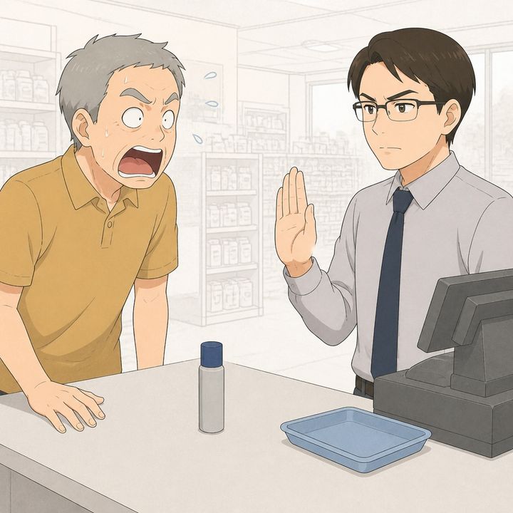 「昨日は350円だった！」整髪料の値下げを怒鳴って迫る男性客、店の責任者の説明を聞いた後の姿