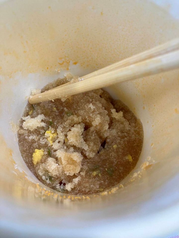 ダイソー：残った麺スープ凝固剤(ぐるグルポィっ！)