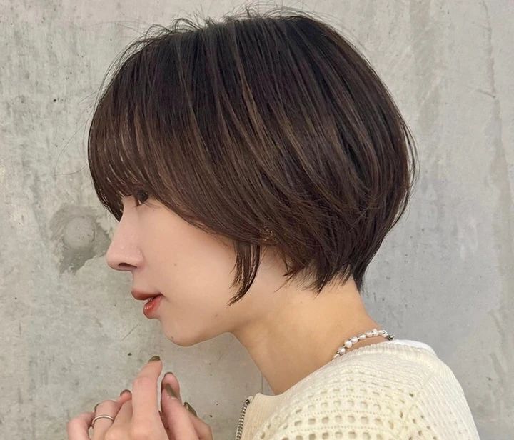 ナチュラル丸みショートボブ サイド
