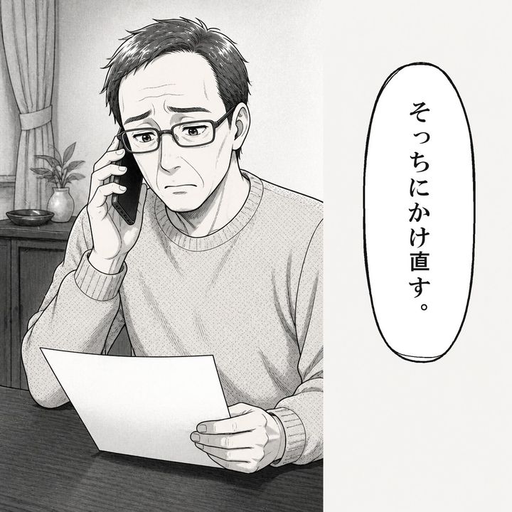 相手は正しい問い合わせ先へかけ直すと答えます