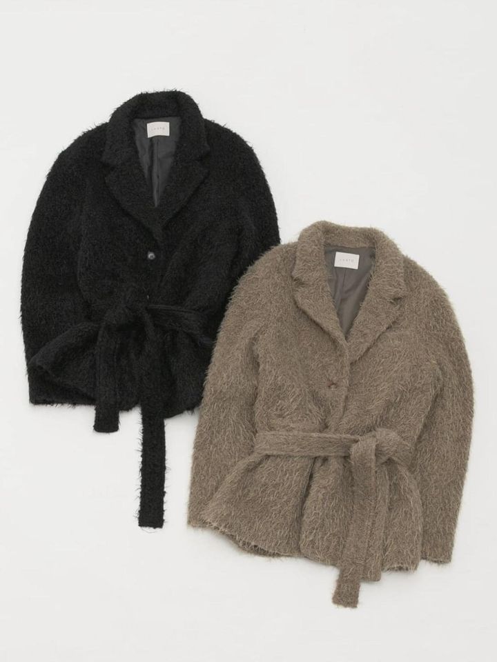 画像: boa jacket coat（インク、モス）各¥33,000（ともにラート） ◾️10月上旬発売予定 出典：ラート